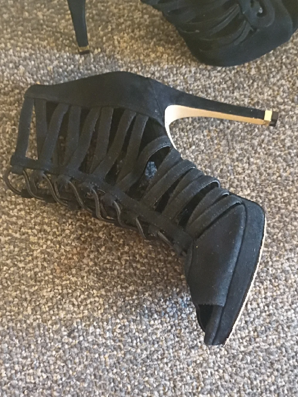 Michael kors Clarissa Black Strappy Lace-Up Women's Heels Size 6